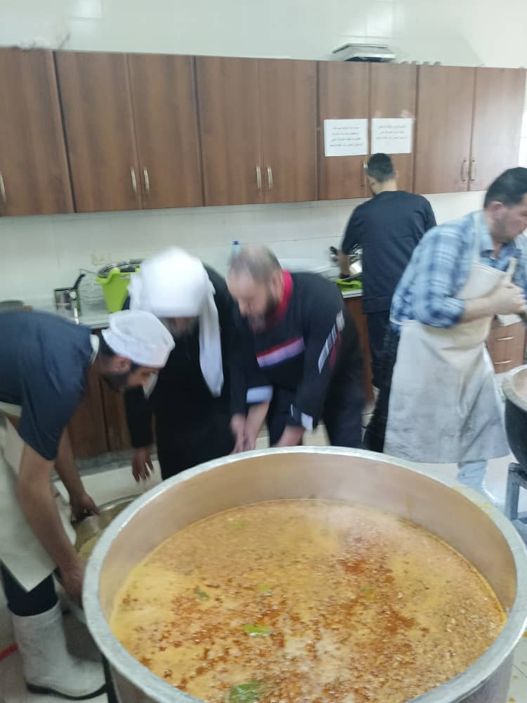 Takiyya kitchen preparing meals